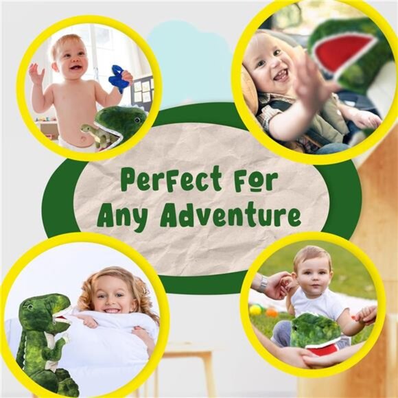 Dinosaur Stuffed Animal T-Rex and 5 Little Dinos for Boys & Girls -Plush Stuffie - Picture 5 of 7